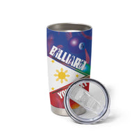 Personalised Philippines Billiards Tumbler Cup Cue With Balls Flag Style - Polynesian Pride