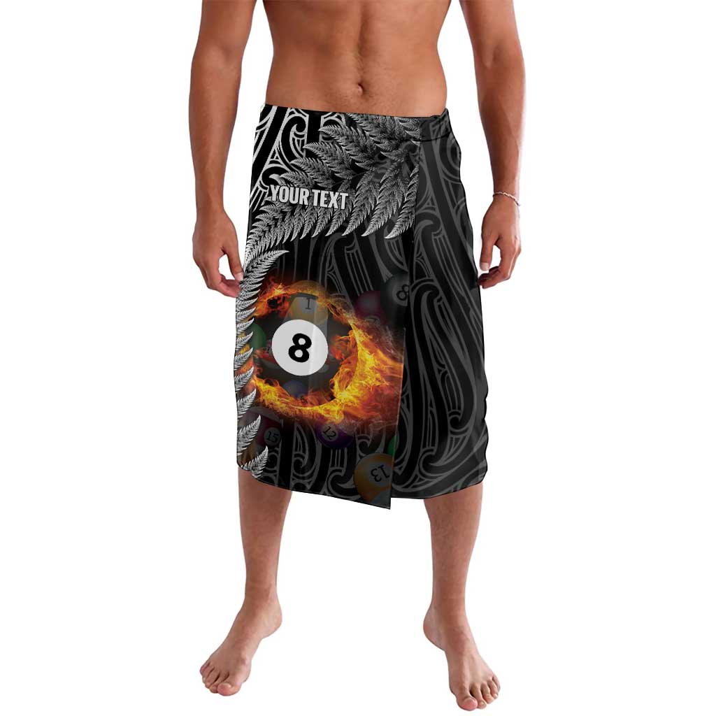 Personalised New Zealand Billiards Lavalava Maori Fern On Fire 8 Ball - Polynesian Pride
