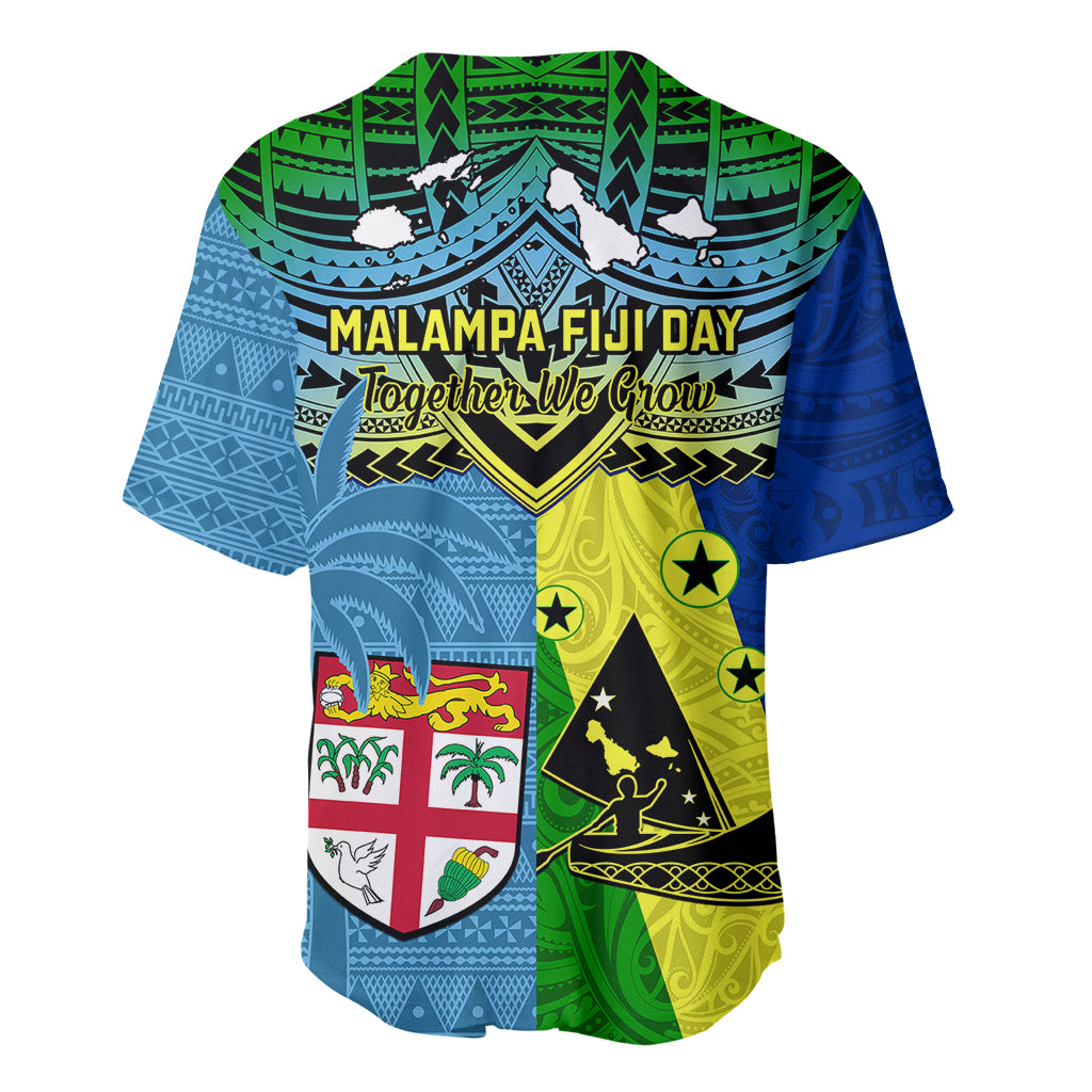 Malampa Fiji Day Baseball Jersey Together We Grow Proud Polynesian Tapa Artsy LT14 - Polynesian Pride