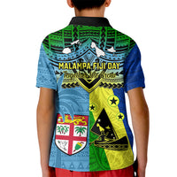 Malampa Fiji Day Kid Polo Shirt Together We Grow Proud Polynesian Tapa Artsy LT14 - Polynesian Pride