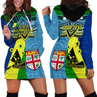 Custom Malampa Fiji Day Hoodie Dress Together We Grow Proud Polynesian Tapa Artsy LT14 - Polynesian Pride