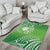 Polynesia Depression Awareness Area Rug Sunflower Green Ribbons Polynesian Tattoo