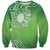 Polynesia Depression Awareness Sweatshirt Sunflower Green Ribbons Polynesian Tattoo