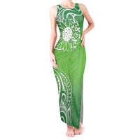 Polynesia Depression Awareness Tank Maxi Dress Sunflower Green Ribbons Polynesian Tattoo