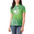 Polynesia Depression Awareness Women Polo Shirt Sunflower Green Ribbons Polynesian Tattoo