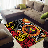 Celebrating 50 Years Papua New Guinea Area Rug Aboriginal Mix Papuan Pattern LT14 - Polynesian Pride