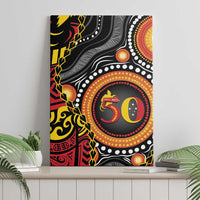 Celebrating 50 Years Papua New Guinea Canvas Wall Art Aboriginal Mix Papuan Pattern - Polynesian Pride
