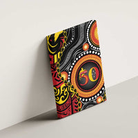 Celebrating 50 Years Papua New Guinea Canvas Wall Art Aboriginal Mix Papuan Pattern - Polynesian Pride