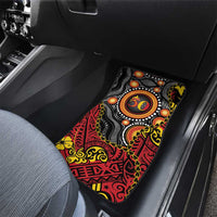 Celebrating 50 Years Papua New Guinea Car Mats Aboriginal Mix Papuan Pattern LT14 - Polynesian Pride