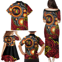Celebrating 50 Years Papua New Guinea Family Matching Puletasi and Hawaiian Shirt Aboriginal Mix Papuan Pattern LT14 - Polynesian Pride
