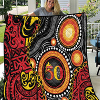 Celebrating 50 Years Papua New Guinea Quilt Aboriginal Mix Papuan Pattern - Polynesian Pride