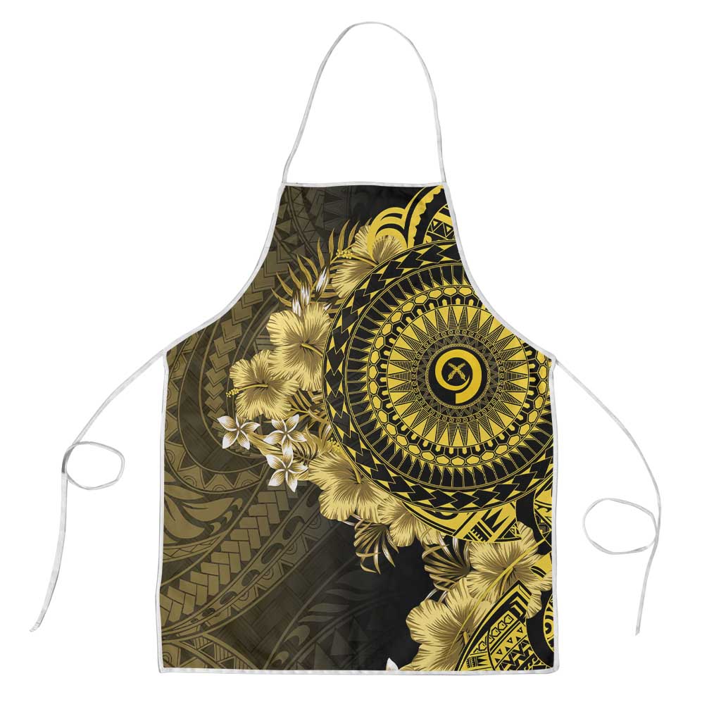 Vanuatu Apron Hibisus Polynesian Pattern Gold - Polynesian Pride