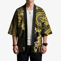 Vanuatu Kimono Hibisus Polynesian Pattern Gold - Polynesian Pride