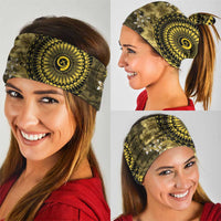 Vanuatu Neck Gaiter Hibisus Polynesian Pattern Gold LT14 - Polynesian Pride