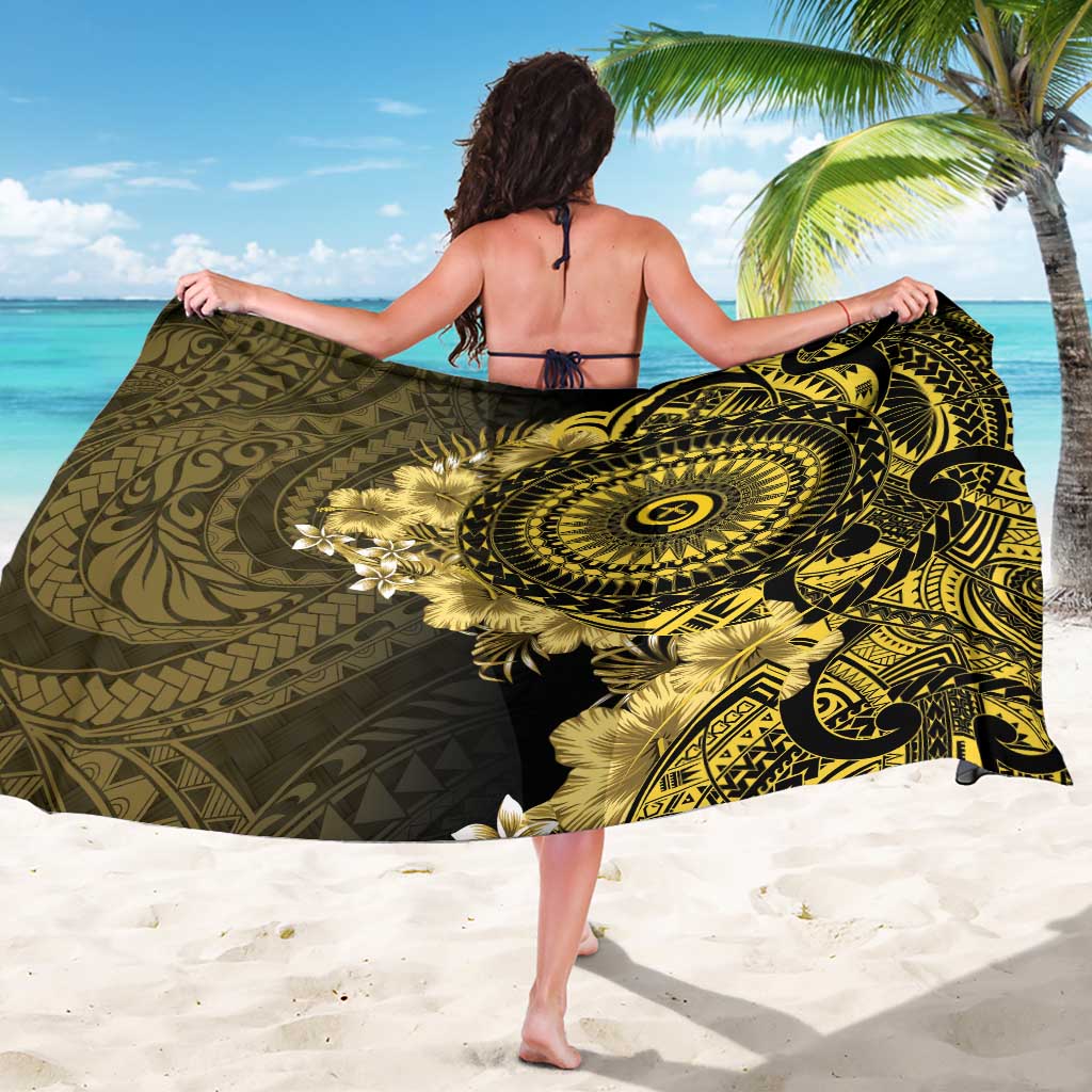 Vanuatu Sarong Hibisus Polynesian Pattern Gold LT14 - Polynesian Pride