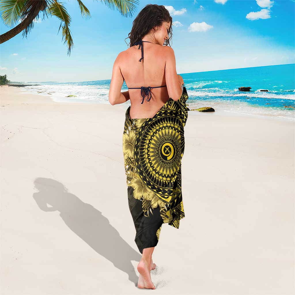 Vanuatu Sarong Hibisus Polynesian Pattern Gold LT14 - Polynesian Pride