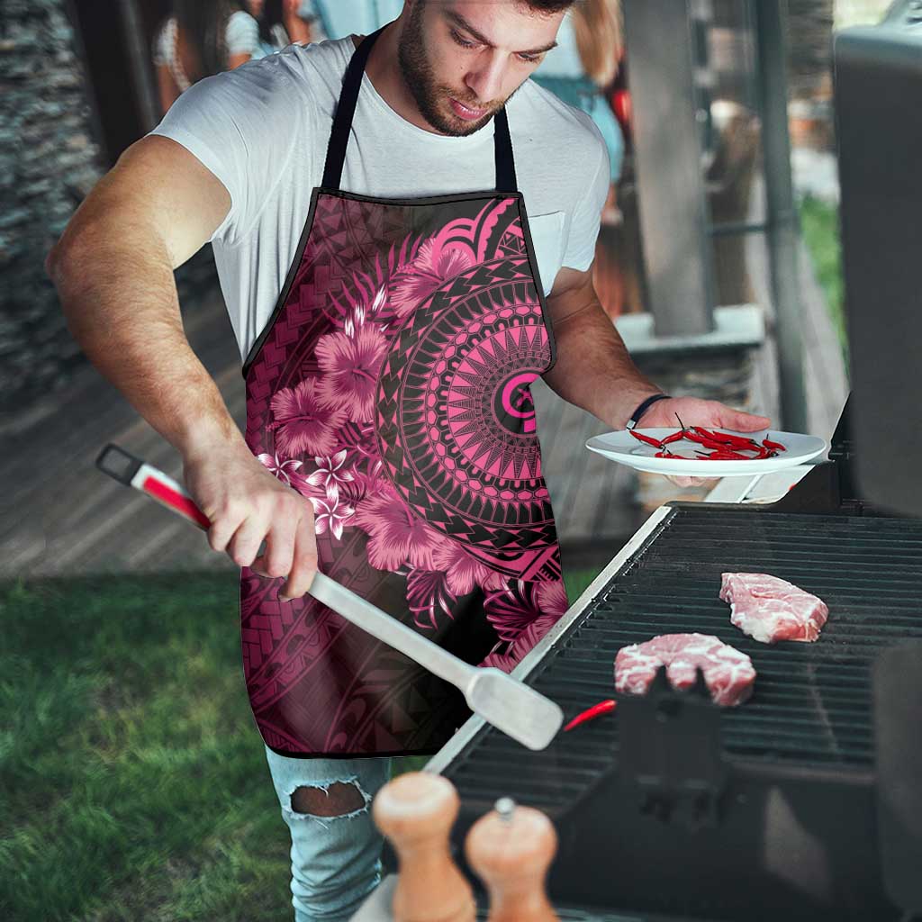 Vanuatu Apron Hibisus Polynesian Pattern Pink - Polynesian Pride