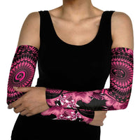Vanuatu Arm Sleeves Hibisus Polynesian Pattern Pink LT14 - Polynesian Pride