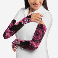 Vanuatu Arm Sleeves Hibisus Polynesian Pattern Pink LT14 - Polynesian Pride