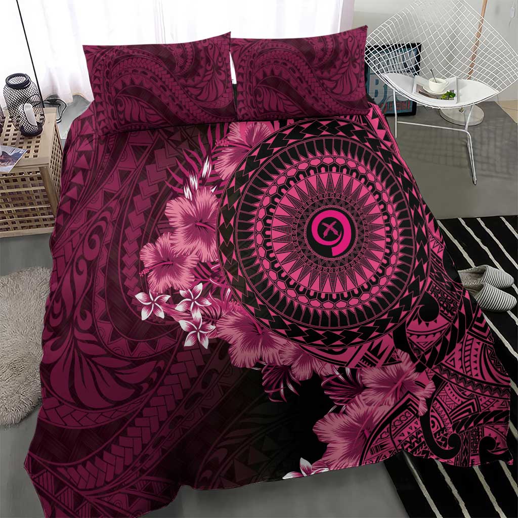 Vanuatu Bedding Set Hibisus Polynesian Pattern Pink LT14 - Polynesian Pride