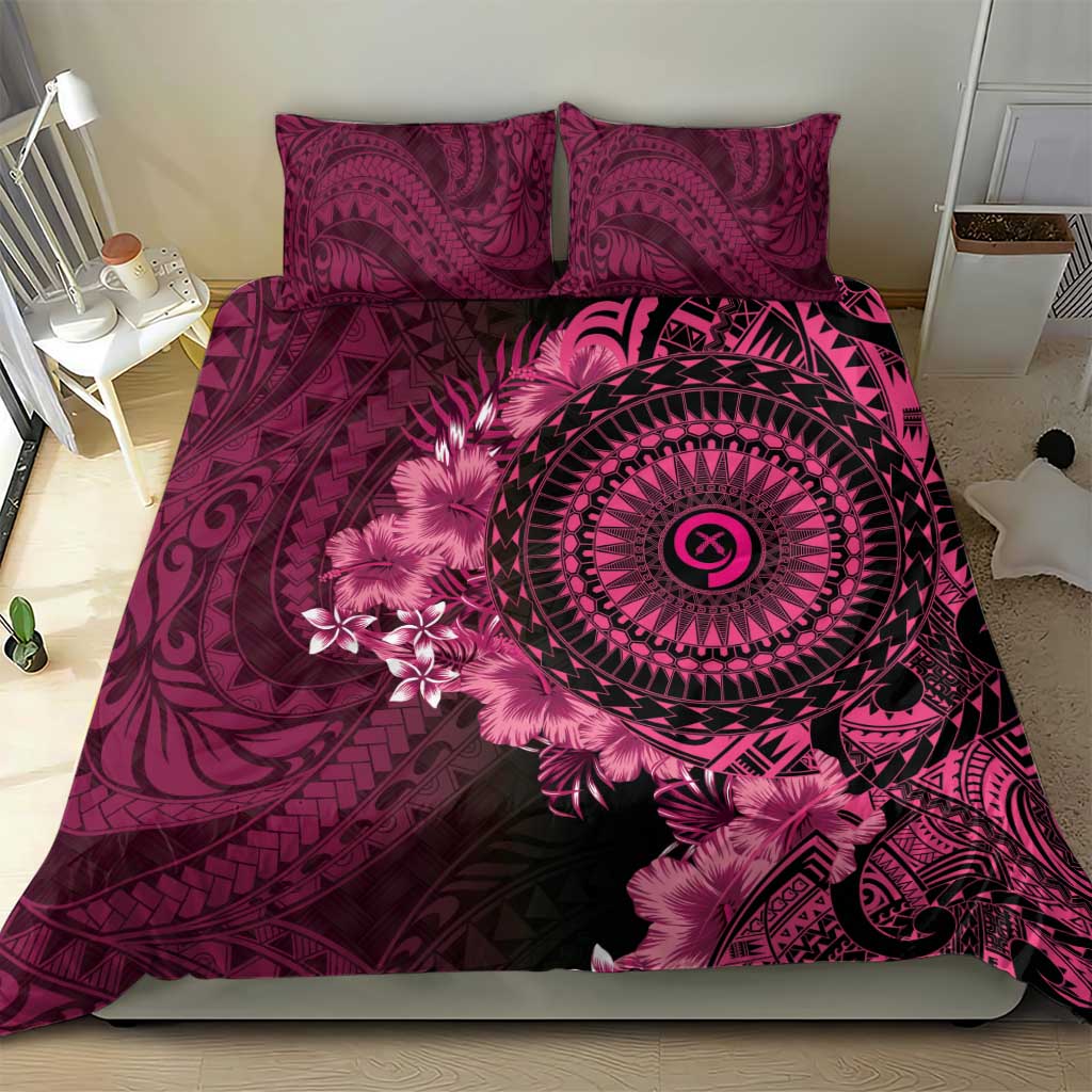 Vanuatu Bedding Set Hibisus Polynesian Pattern Pink LT14 - Polynesian Pride