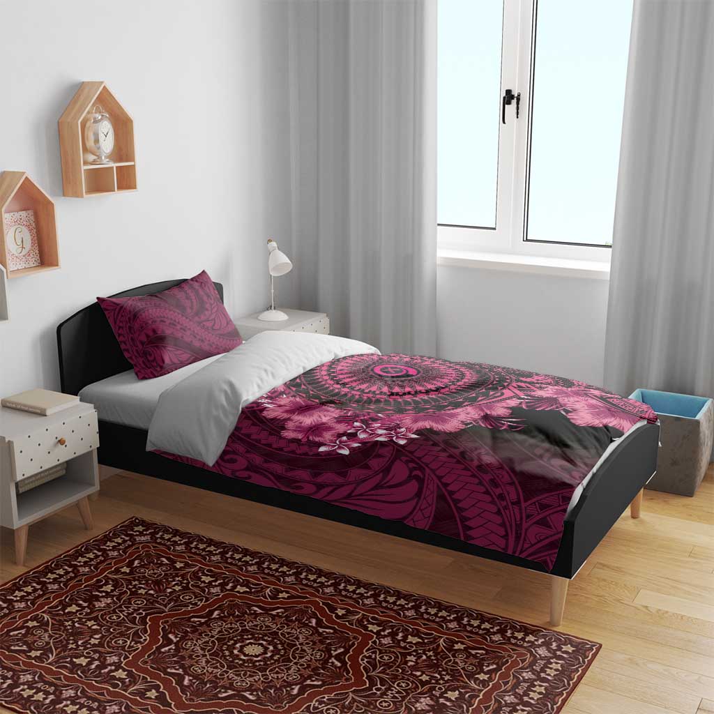 Vanuatu Bedding Set Hibisus Polynesian Pattern Pink LT14 - Polynesian Pride