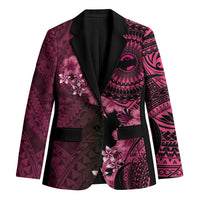 Vanuatu Blazer Hibisus Polynesian Pattern Pink LT14 Unisex Pink - Polynesian Pride