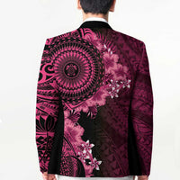 Vanuatu Blazer Hibisus Polynesian Pattern Pink LT14 - Polynesian Pride