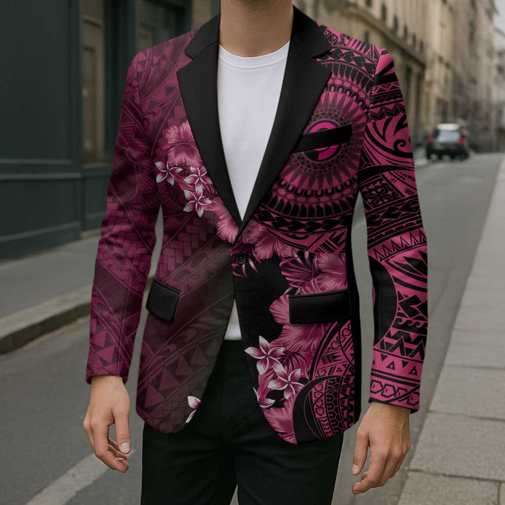 Vanuatu Blazer Hibisus Polynesian Pattern Pink LT14 - Polynesian Pride