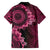 Vanuatu Family Matching Off The Shoulder Long Sleeve Dress and Hawaiian Shirt Hibisus Polynesian Pattern Pink - Polynesian Pride