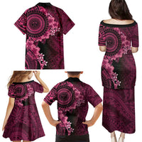 Vanuatu Family Matching Puletasi and Hawaiian Shirt Hibisus Polynesian Pattern Pink - Polynesian Pride