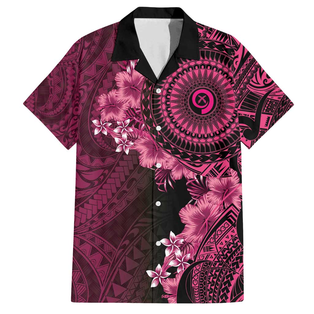 Vanuatu Family Matching Summer Maxi Dress and Hawaiian Shirt Hibisus Polynesian Pattern Pink - Polynesian Pride