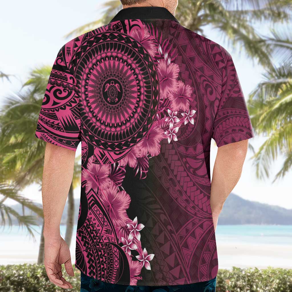 Vanuatu Hawaiian Shirt Hibisus Polynesian Pattern Pink - Polynesian Pride