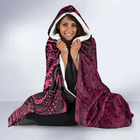 Vanuatu Hooded Blanket Hibisus Polynesian Pattern Pink - Polynesian Pride