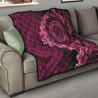 Vanuatu Quilt Hibisus Polynesian Pattern Pink - Polynesian Pride