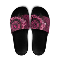 Vanuatu Slide Sandals Hibisus Polynesian Pattern Pink LT14 Pink - Polynesian Pride
