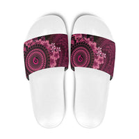 Vanuatu Slide Sandals Hibisus Polynesian Pattern Pink LT14 Pink - Polynesian Pride
