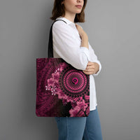 Vanuatu Tote Bag Hibisus Polynesian Pattern Pink - Polynesian Pride
