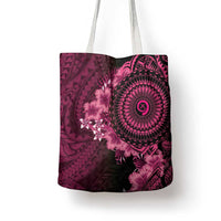 Vanuatu Tote Bag Hibisus Polynesian Pattern Pink - Polynesian Pride