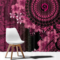 Vanuatu Window Curtain Hibisus Polynesian Pattern Pink LT14 - Polynesian Pride