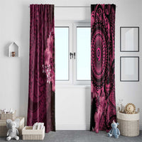 Vanuatu Window Curtain Hibisus Polynesian Pattern Pink LT14 - Polynesian Pride