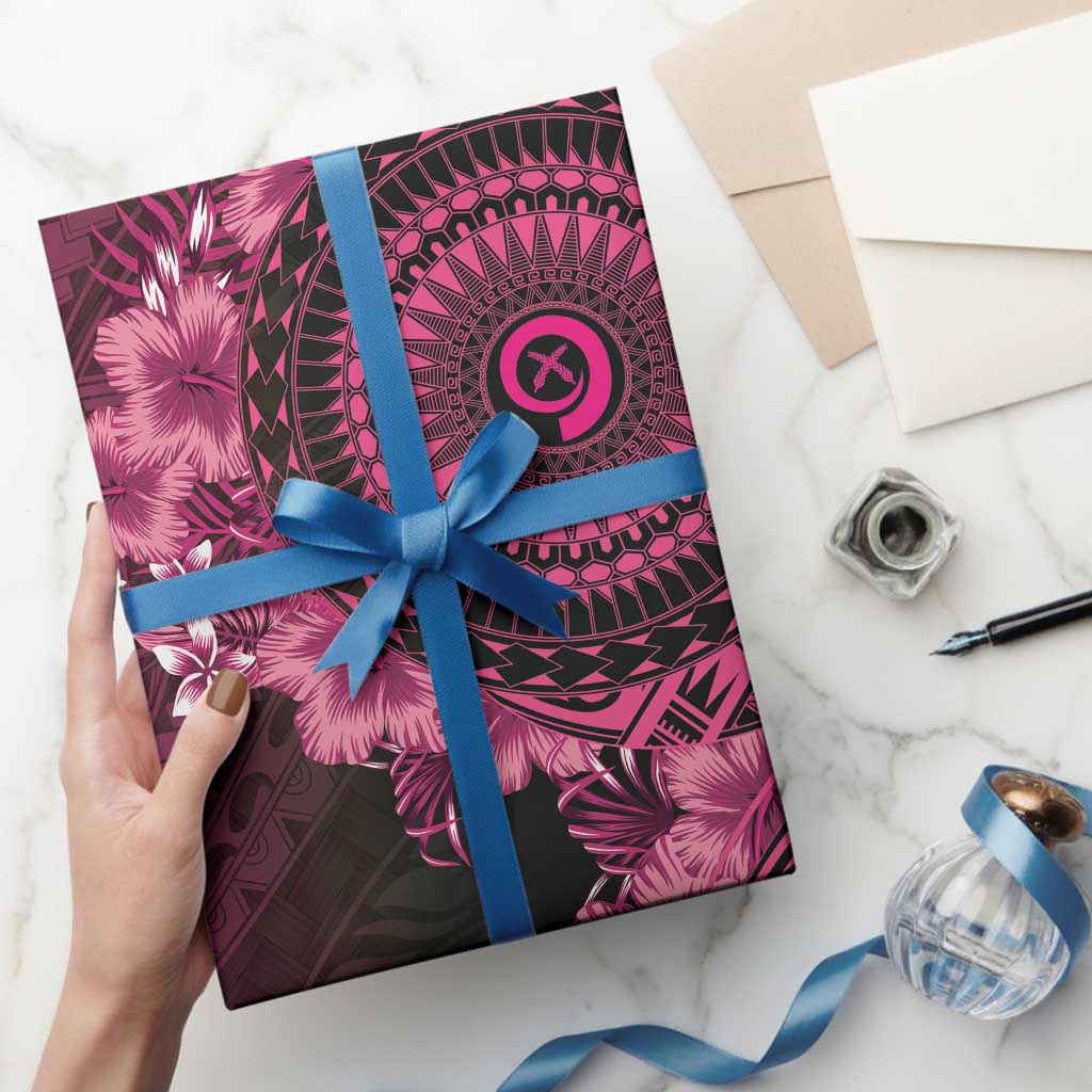 Vanuatu Wrapping Paper Hibisus Polynesian Pattern Pink LT14 - Polynesian Pride