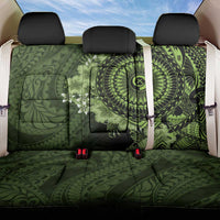 Vanuatu Back Car Seat Cover Hibisus Polynesian Pattern Green - Polynesian Pride