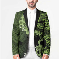 Vanuatu Blazer Hibisus Polynesian Pattern Green LT14 - Polynesian Pride