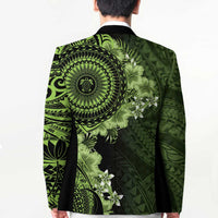 Vanuatu Blazer Hibisus Polynesian Pattern Green LT14 - Polynesian Pride