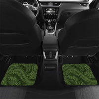 Vanuatu Car Mats Hibisus Polynesian Pattern Green LT14 Set 2pcs - Back Green - Polynesian Pride