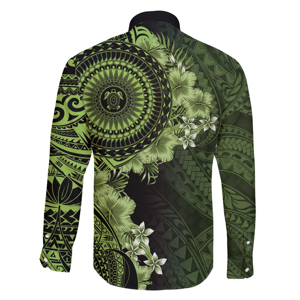 Vanuatu Family Matching Puletasi and Hawaiian Shirt Hibisus Polynesian Pattern Green - Polynesian Pride