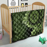 Vanuatu Quilt Hibisus Polynesian Pattern Green - Polynesian Pride