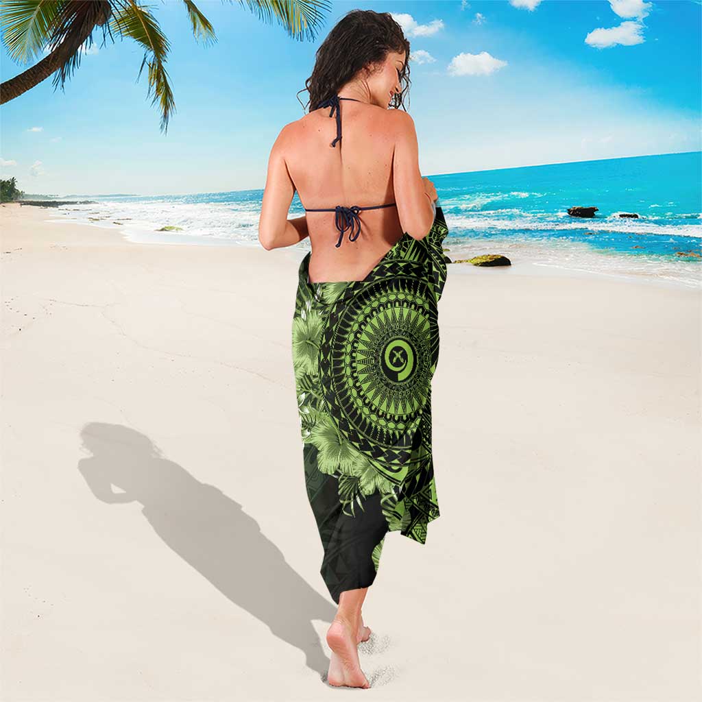Vanuatu Sarong Hibisus Polynesian Pattern Green LT14 - Polynesian Pride