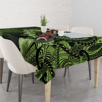 Vanuatu Tablecloth Hibisus Polynesian Pattern Green - Polynesian Pride